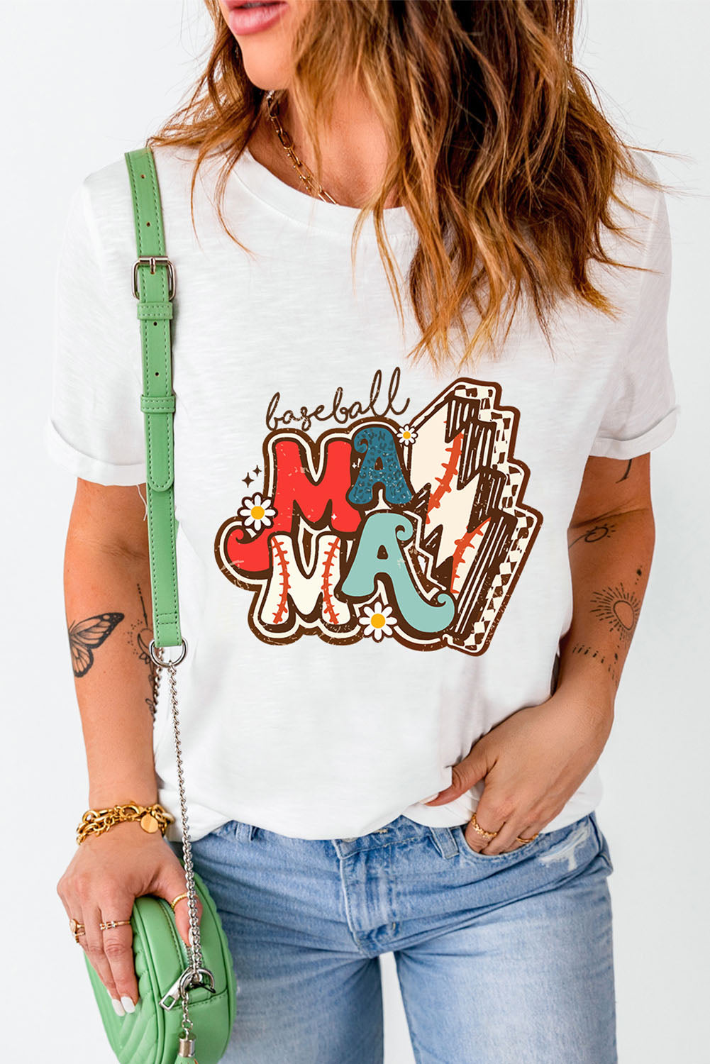 Letter graphic T-shirt with &