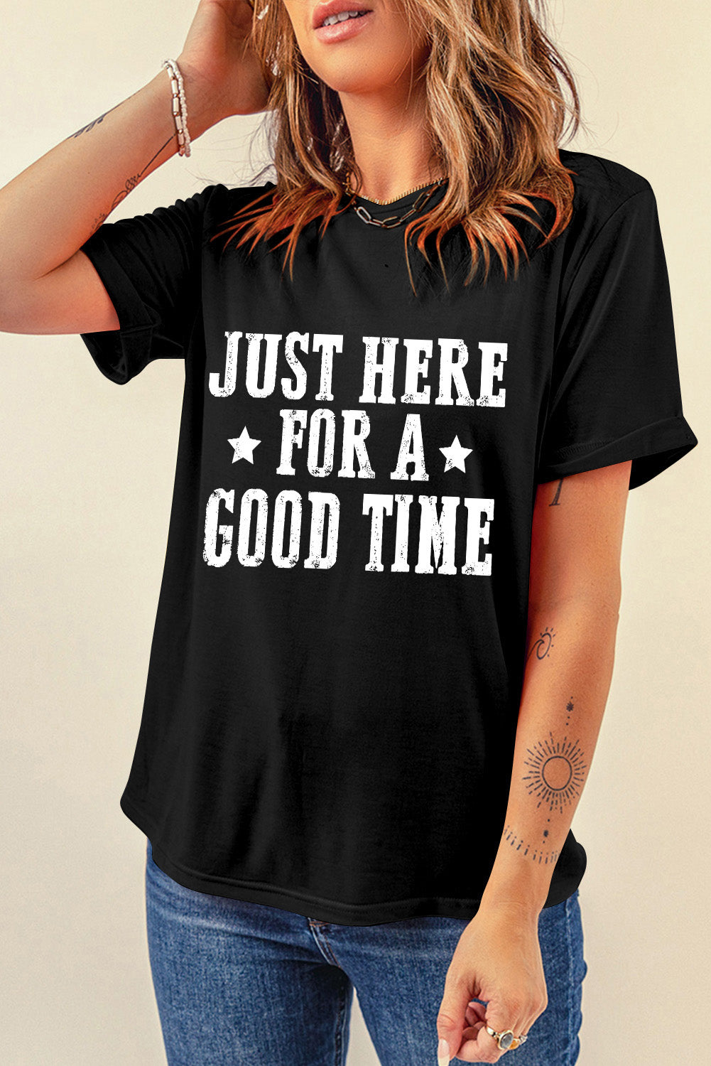 Casual black T-shirt, &
