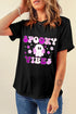Black T-shirt with &