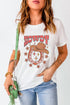 Howdy graphic round neck short sleeve T-shirt