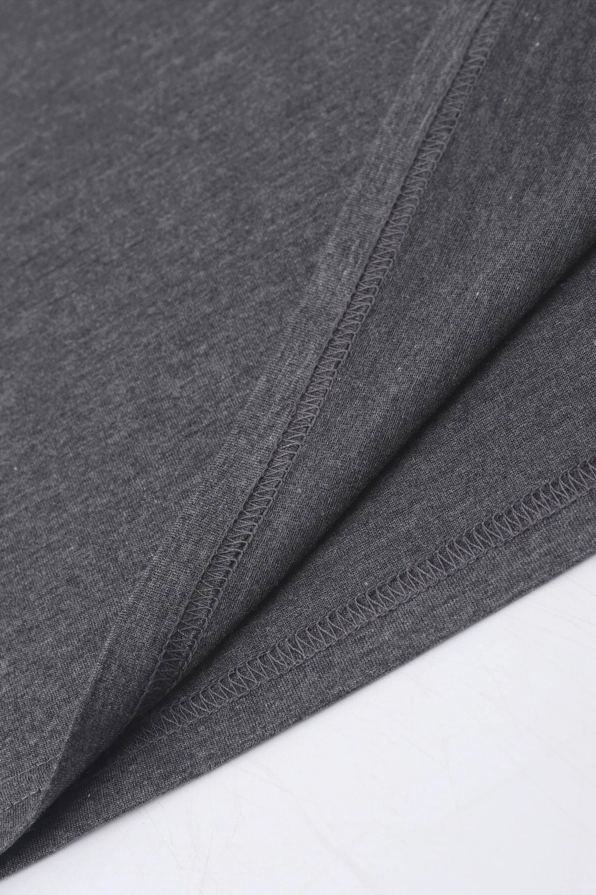 Close-up of gray T-shirt fabric texture