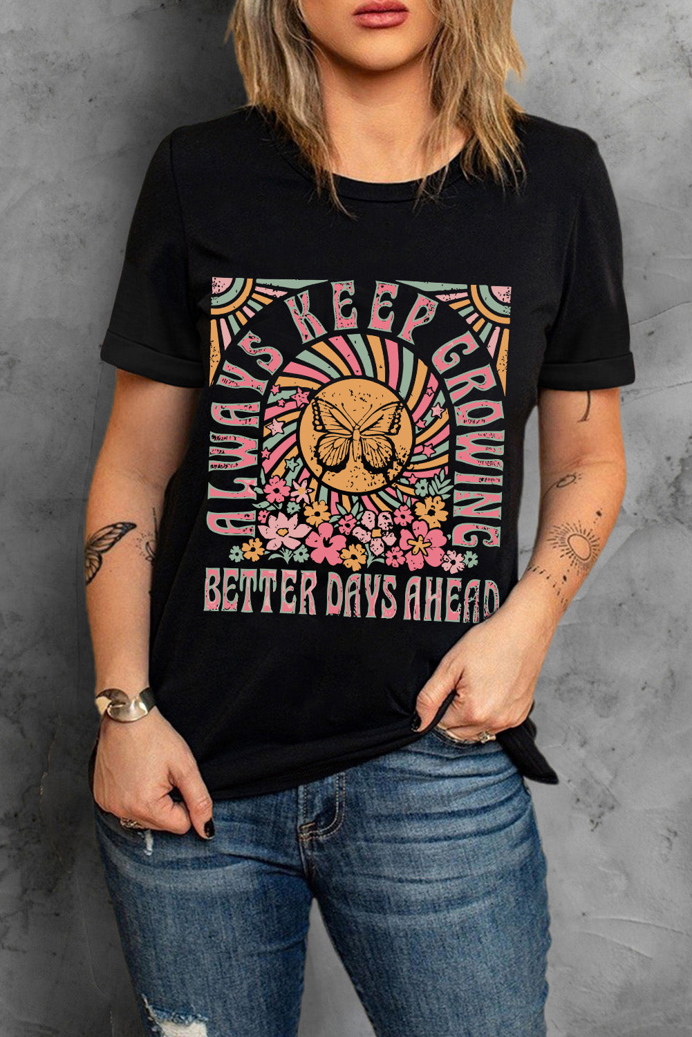 Graphic T-shirt with &