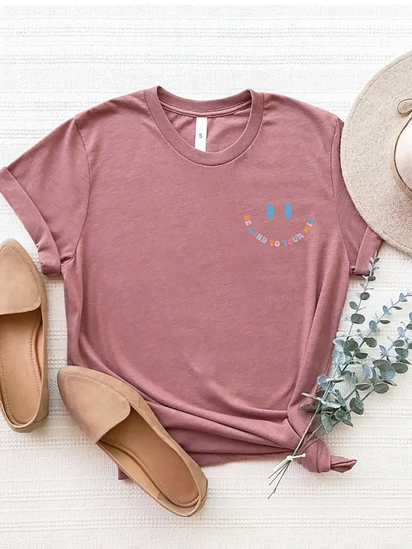 Mauve T-shirt with &