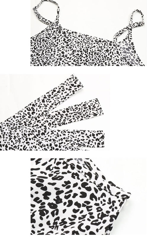 Sexy Kleid mit schmaler Passform und Schnürung und Leopardenmuster