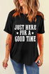 Black T-shirt with &