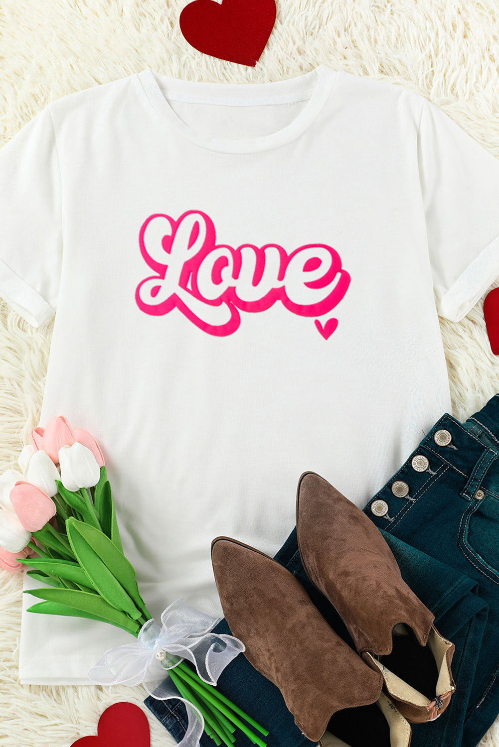 Flat lay of &