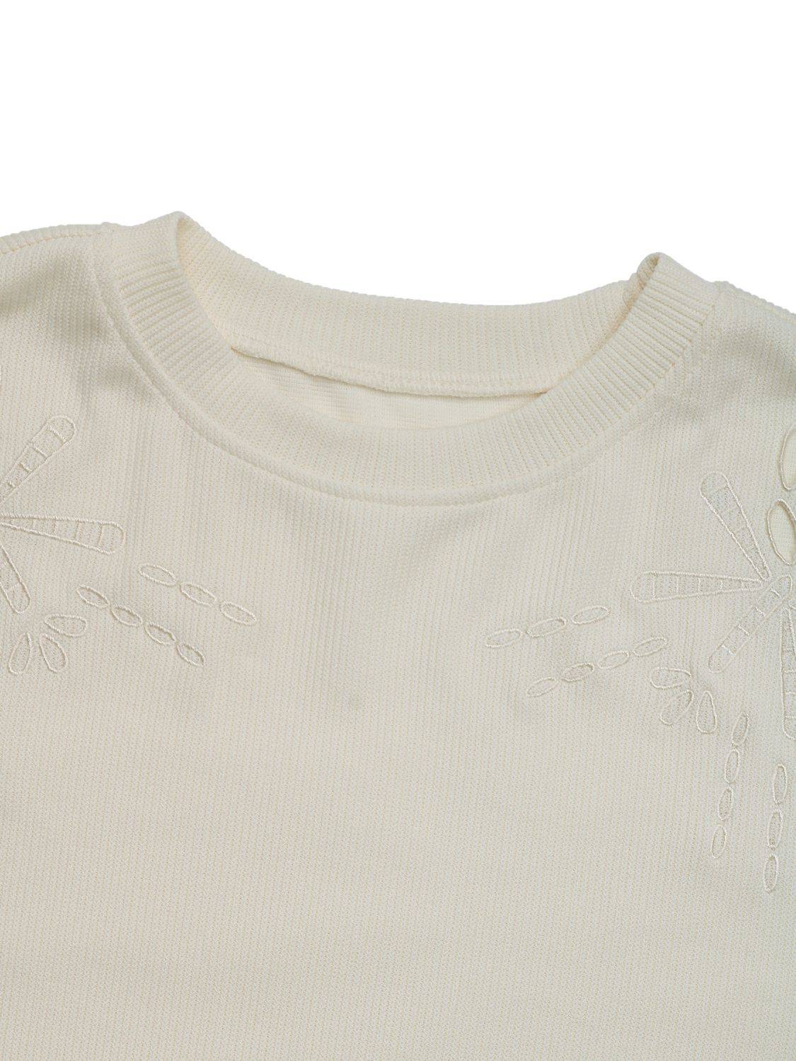 Close-up of cutout design on Perfee sweatshirt