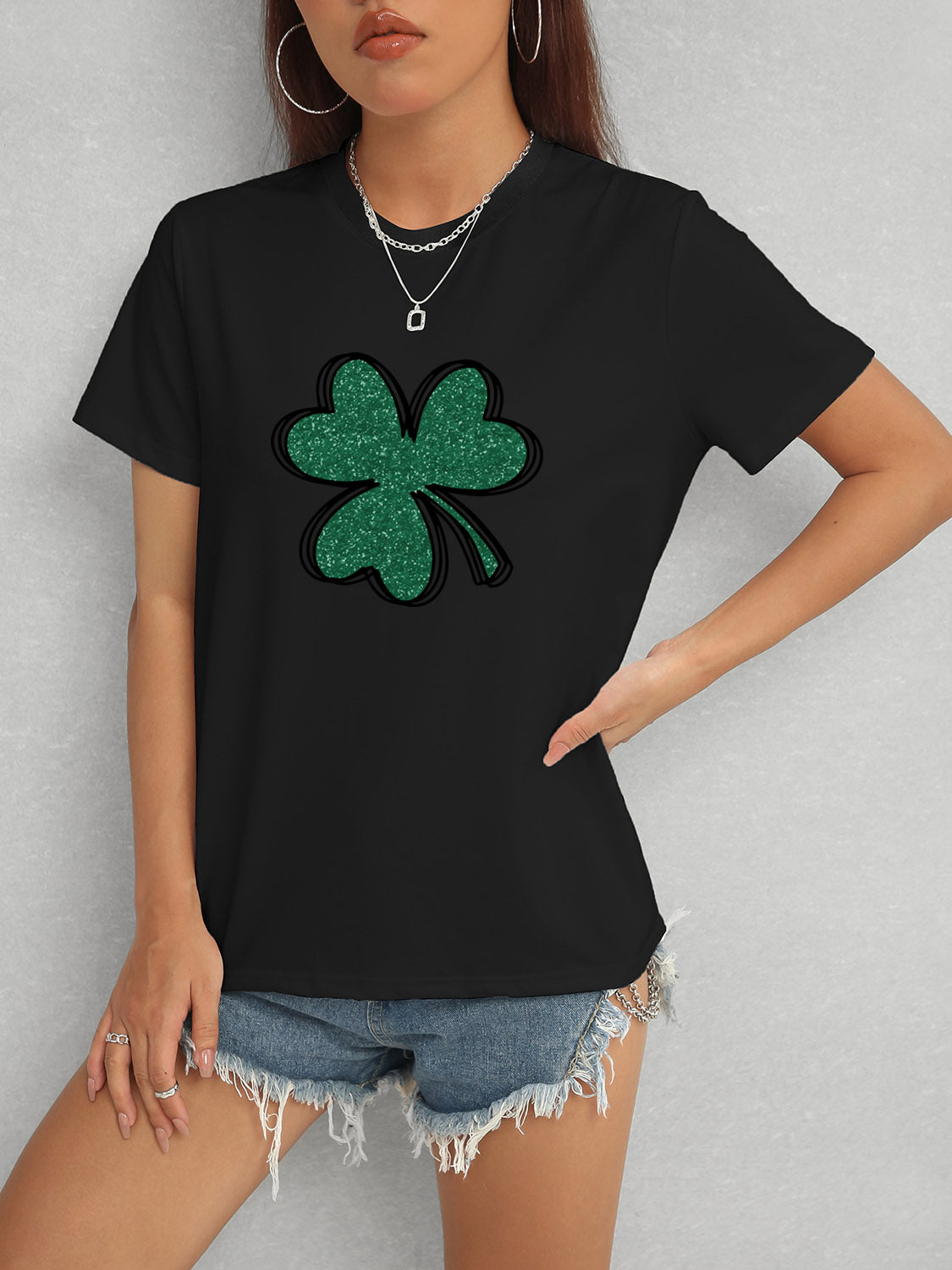 Black Clover T-Shirt with Denim Shorts