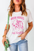 White graphic T-shirt with &