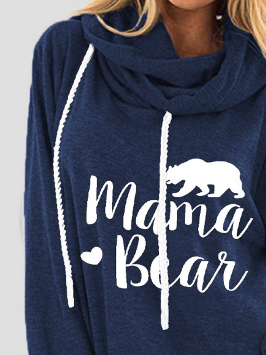 Back view of navy hoodie