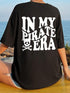 Black T-shirt with &