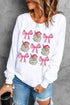 Santa & Bow graphic sweatshirt, front view