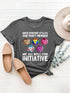 Gray graphic round neck short sleeve T-shirt with dice design