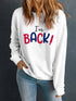White sweatshirt with &