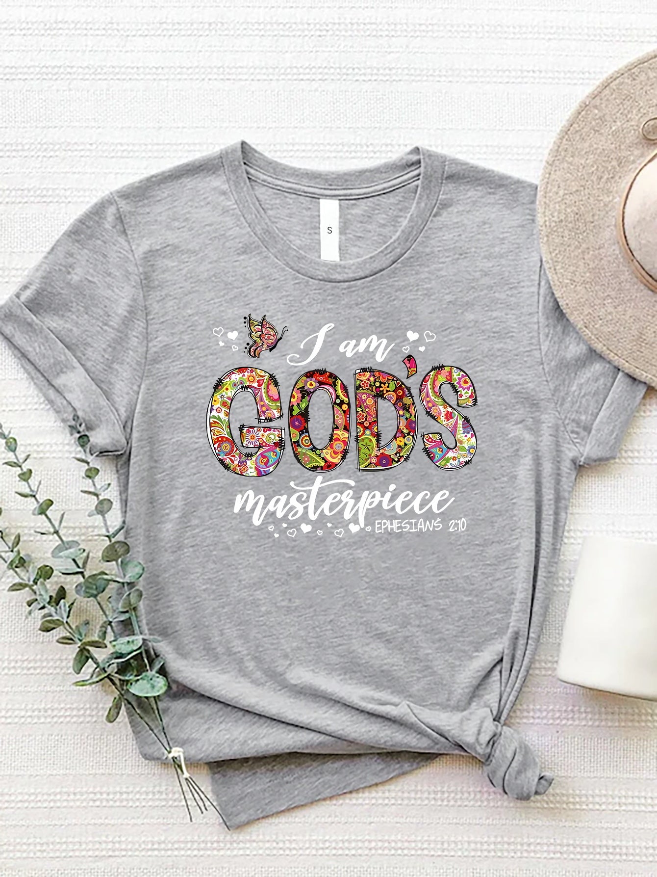 Gray T-shirt with &