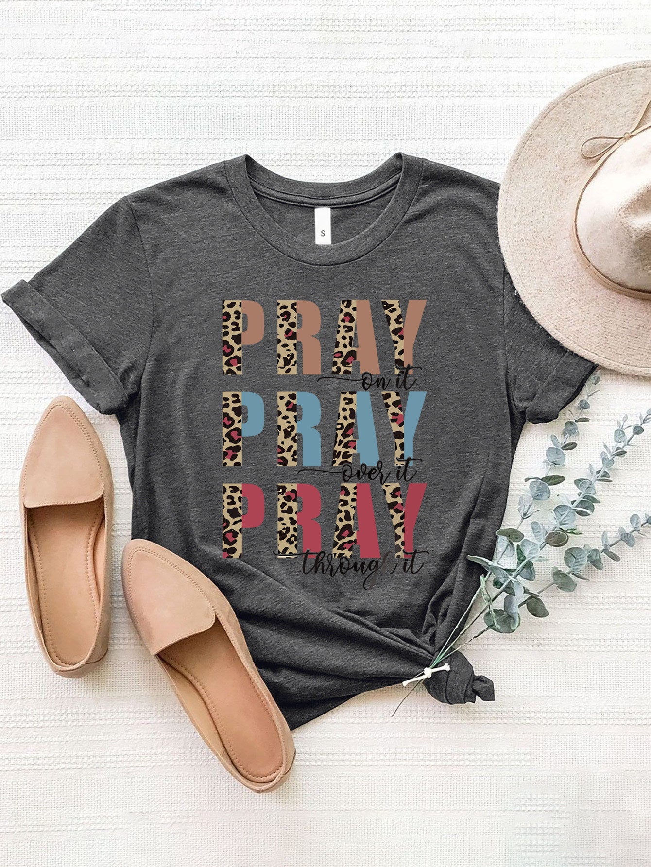 Dark gray T-shirt with &