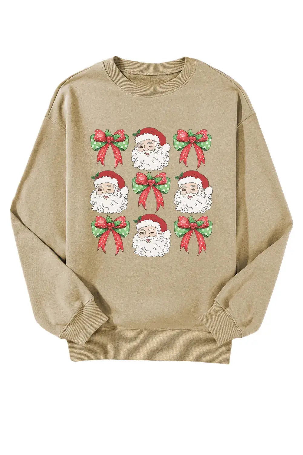Flat lay of Santa graphic round neck sweatshirt