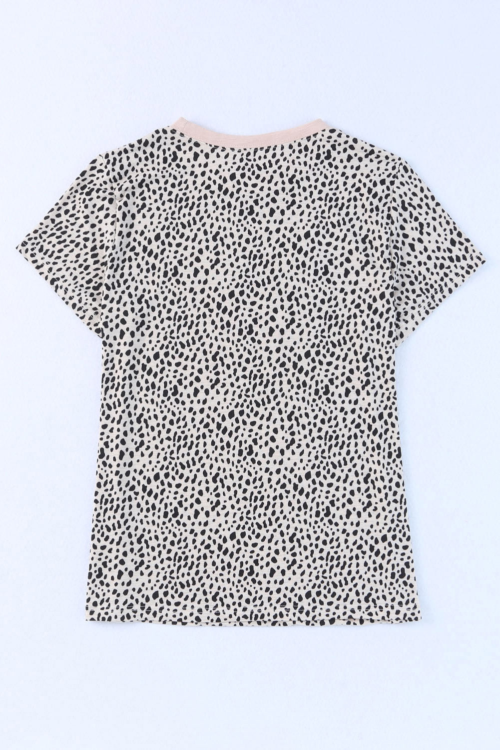 Back of animal print short sleeve t-shirt