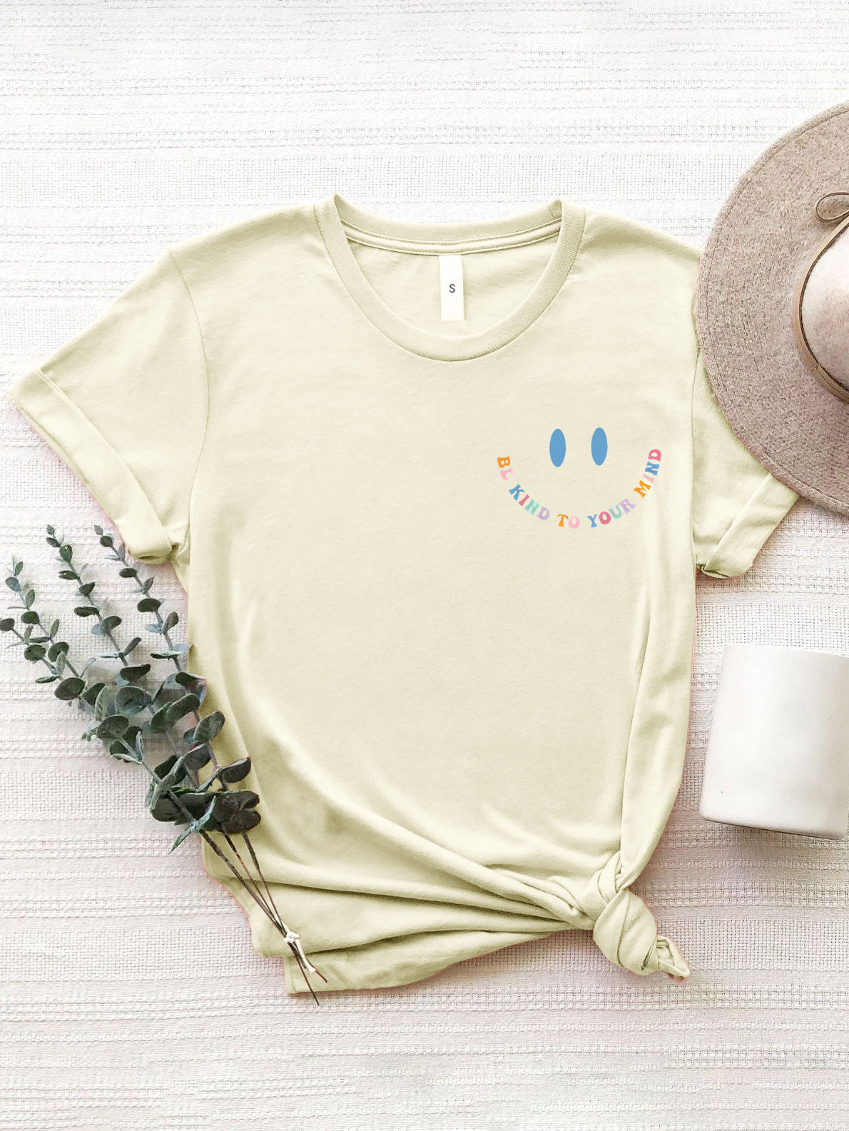 Beige T-shirt with &