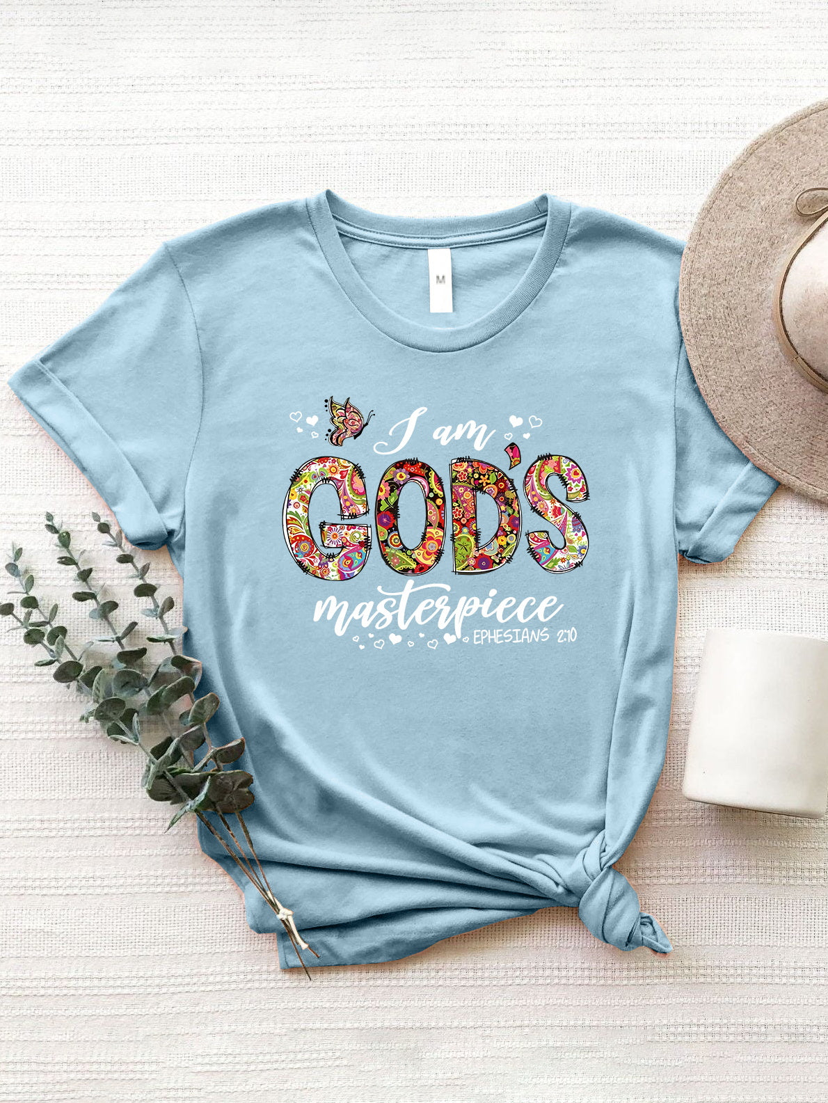 Blue T-shirt with &