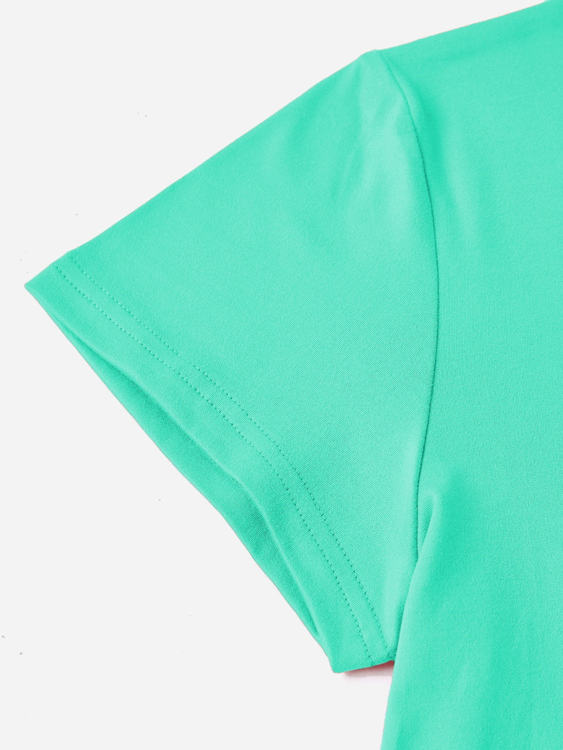 Close-up of mint T-Shirt sleeve