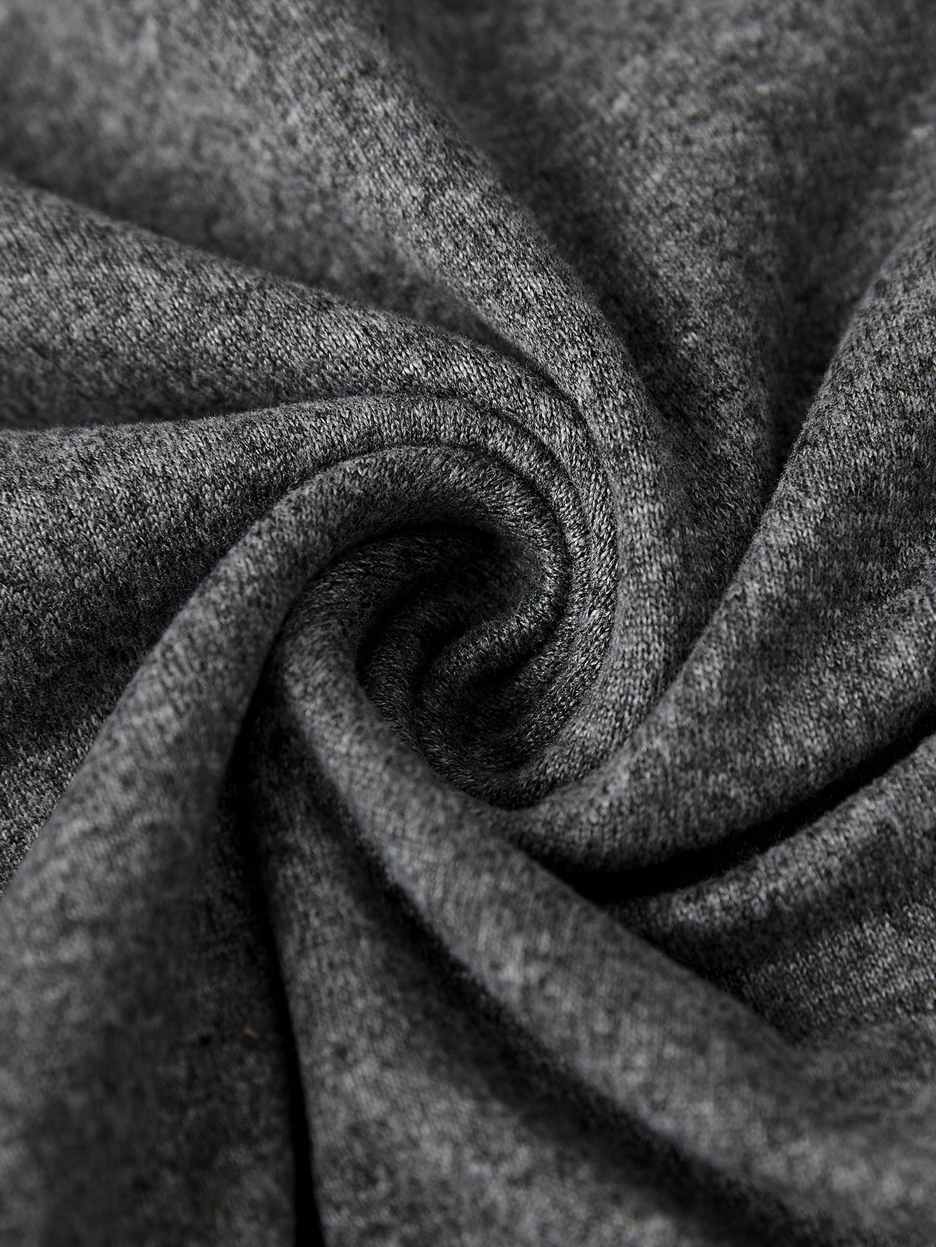 Close-up of gray short sleeve t-shirt fabric