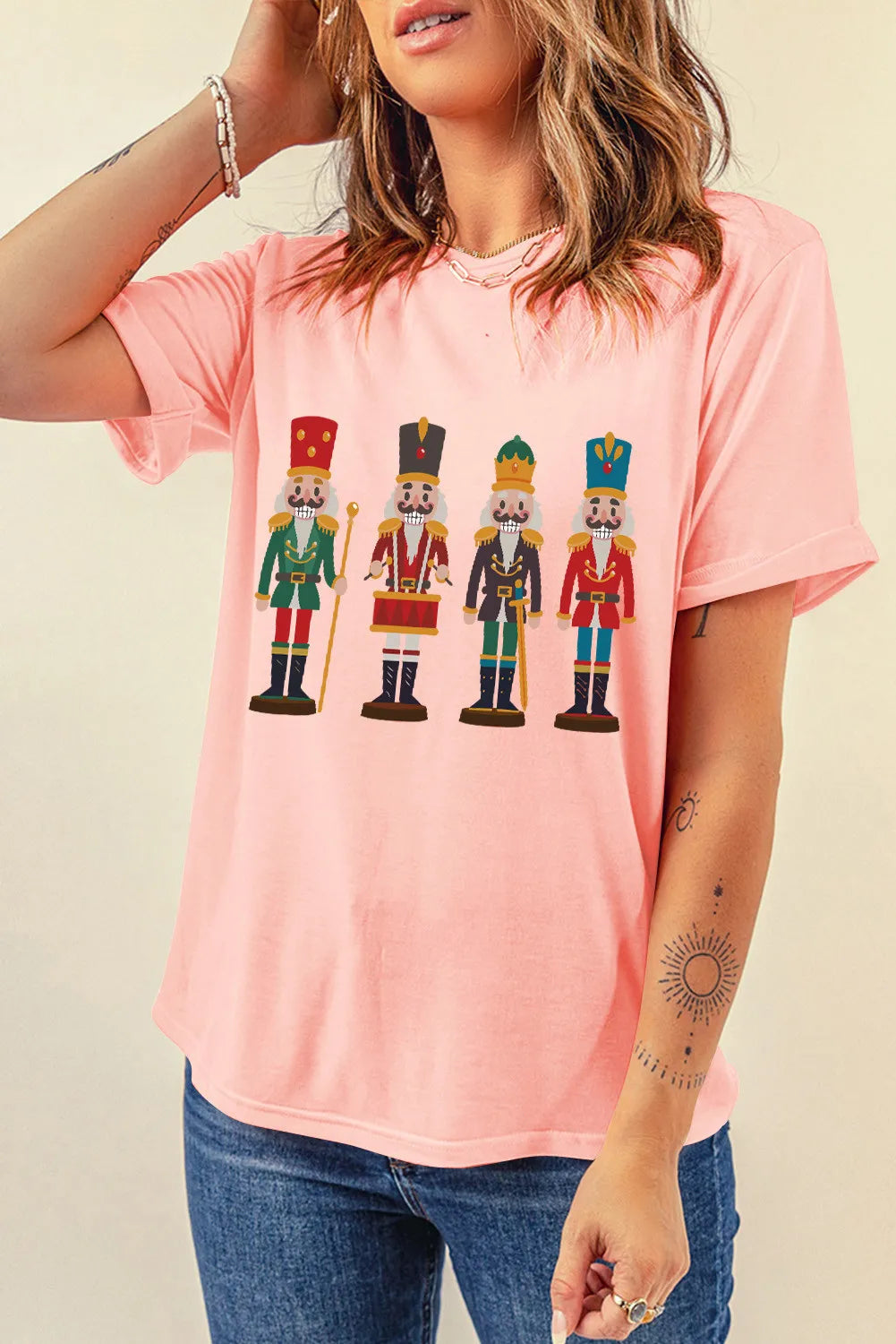 Nutcracker graphic T-Shirt in pink with short sleeves