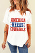 White T-shirt with &