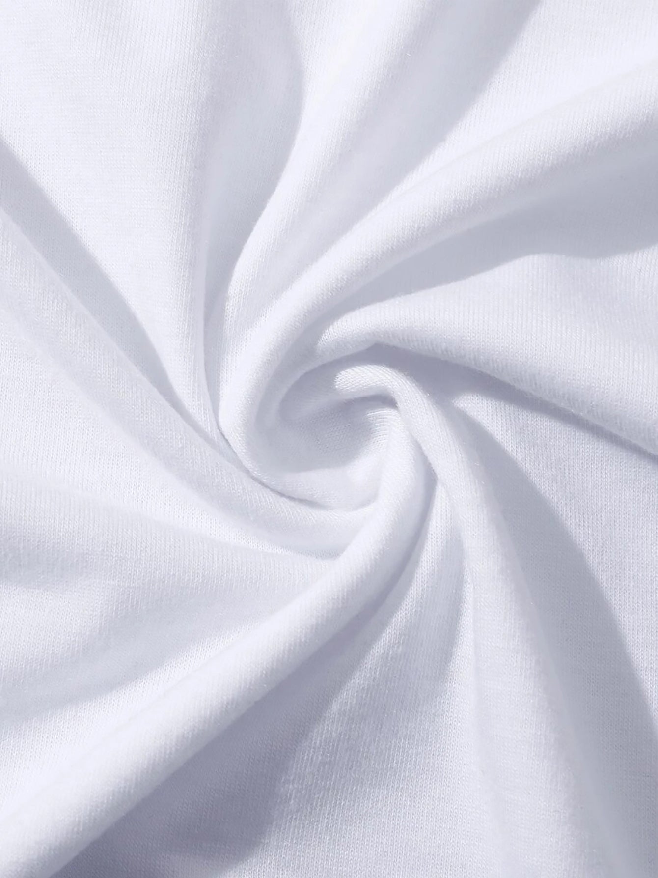 Close-up of white T-shirt fabric