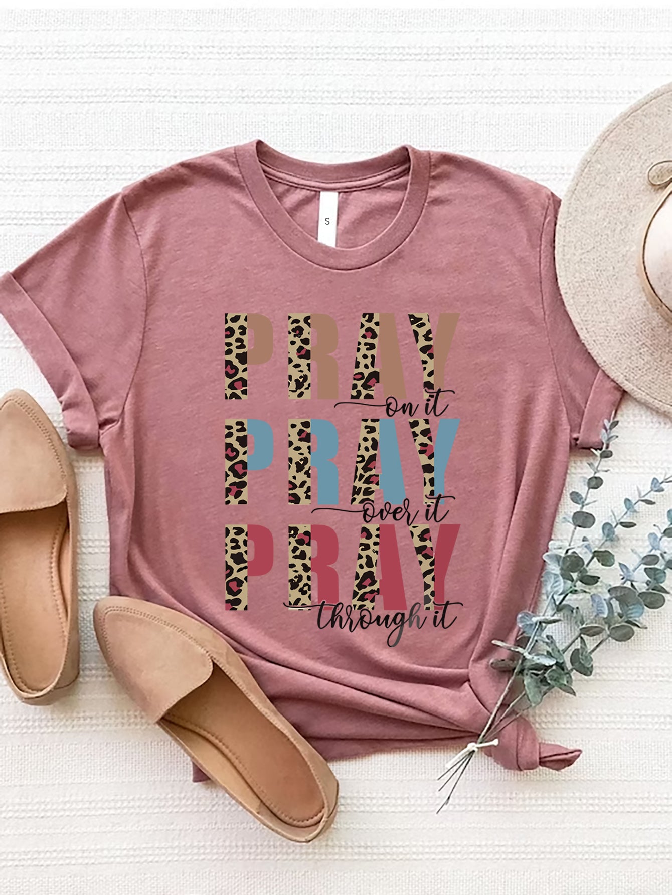 Mauve T-shirt with &