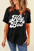 Black T-shirt with &
