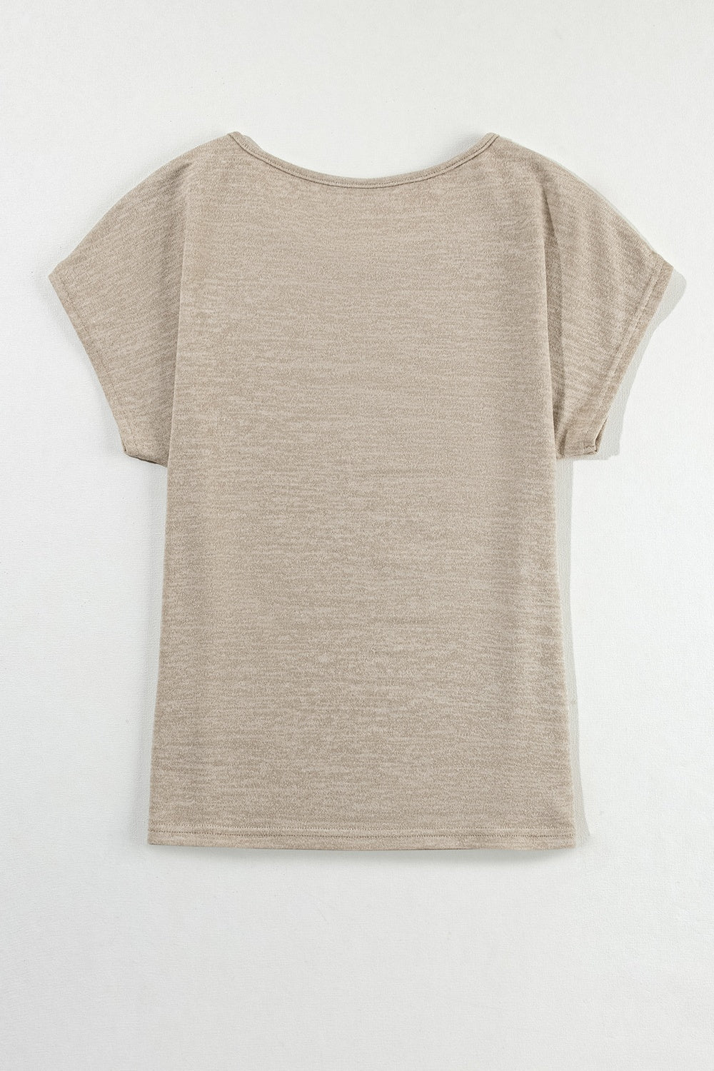 Back view of plain short sleeve t-shirt