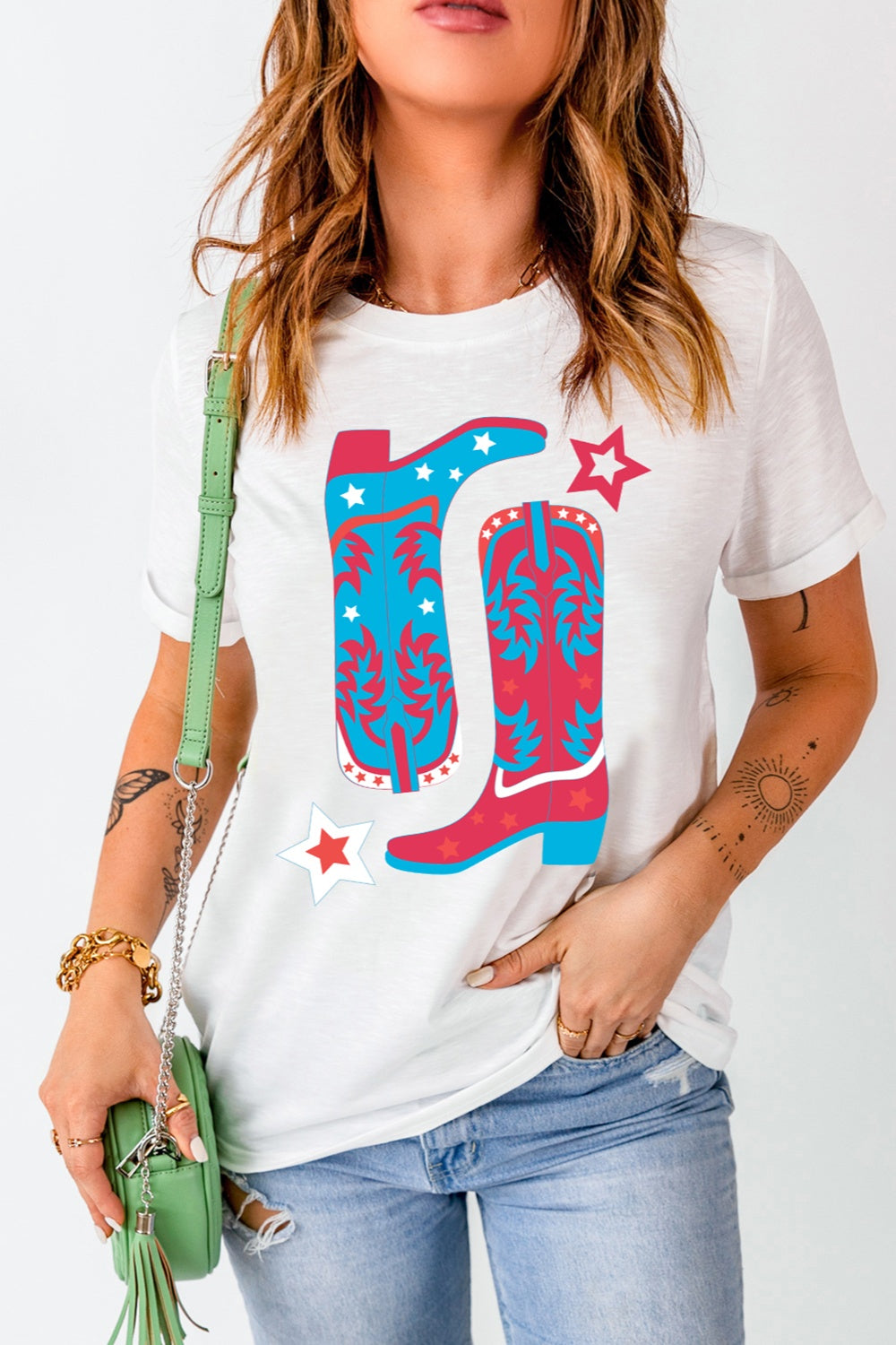 T-Shirt mit Rundhalsausschnitt und kurzen Ärmeln von Boots