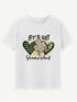 White Lucky Clover T-Shirt with Shamrock Design