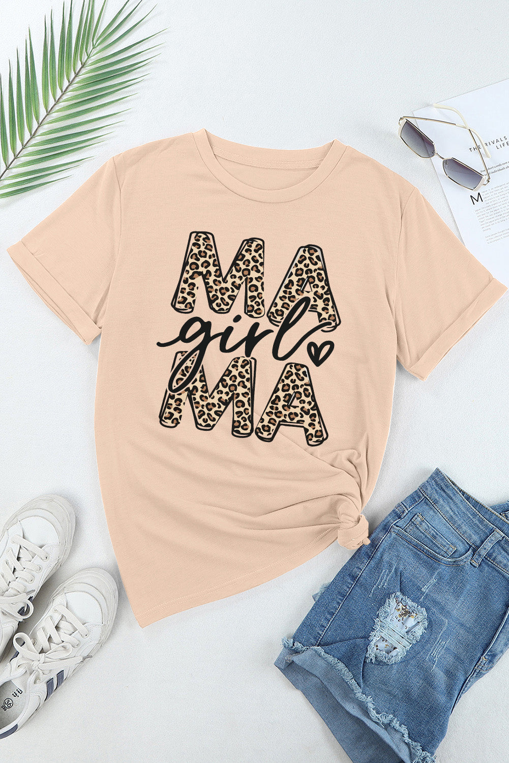 MAMA GIRL t-shirt styled with jeans and sneakers