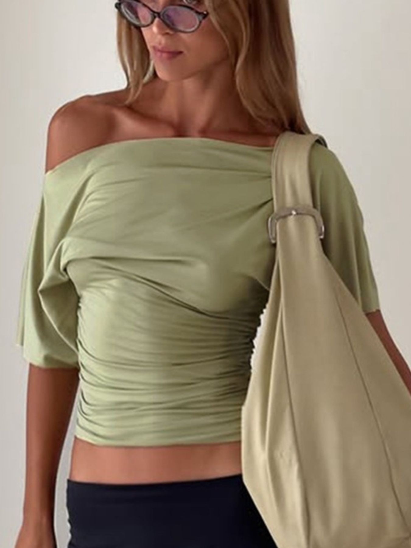 One Shoulder Short Sleeve T-Shirt