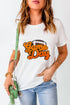 White Game Day T-shirt with football graphic, front view