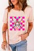 Rabbit graphic round neck short sleeve T-shirt