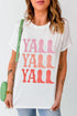 White T-shirt with &
