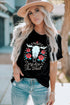 Graphic T-Shirt with Western motif and roses
