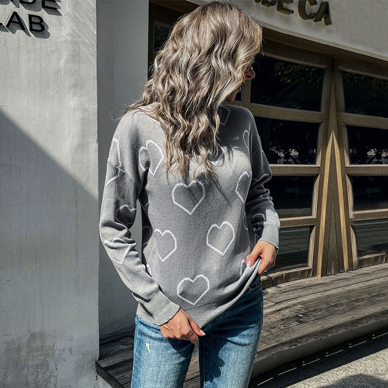 Pull ample à manches longues pour femmes, automne et hiver