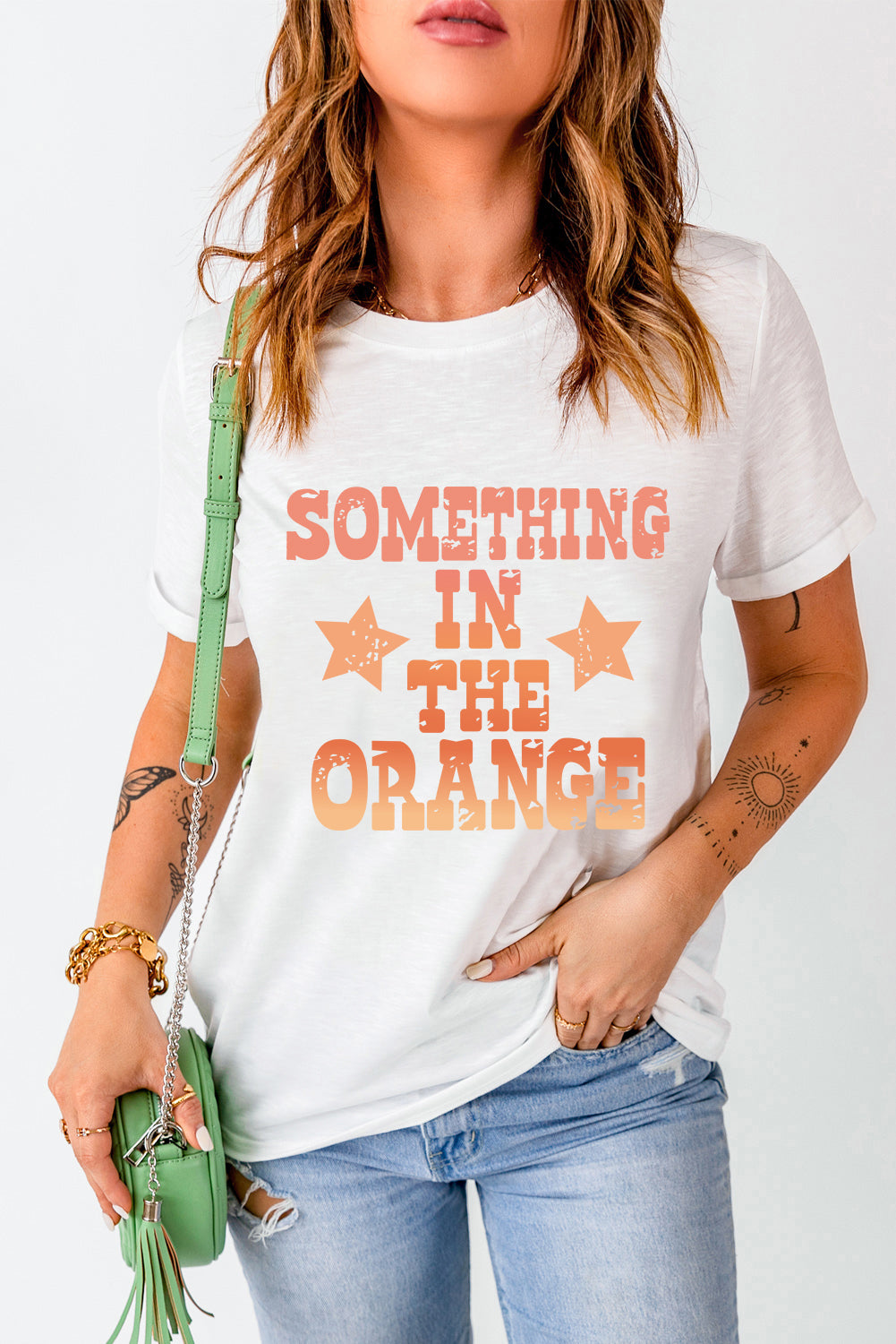 Short sleeve T-shirt with &