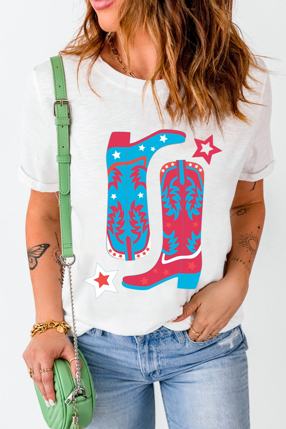 T-Shirt mit Rundhalsausschnitt und kurzen Ärmeln von Boots