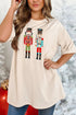 Beige Nutcracker round neck half sleeve t-shirt front view