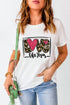 LOVE LIKE JESUS T-Shirt with leopard print heart design