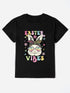 Black Easter Vibes T-Shirt with bunny design