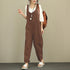 Brown casual loose jumpsuit for women