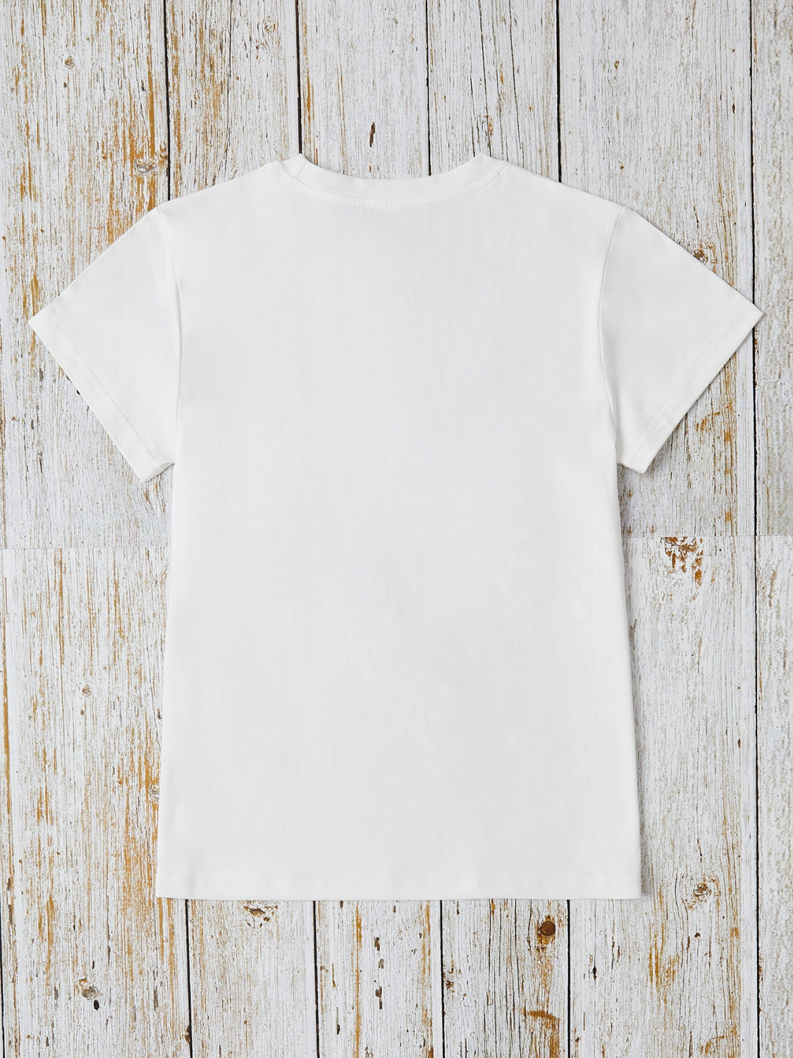 Back view of white Easter Vibes T-Shirt