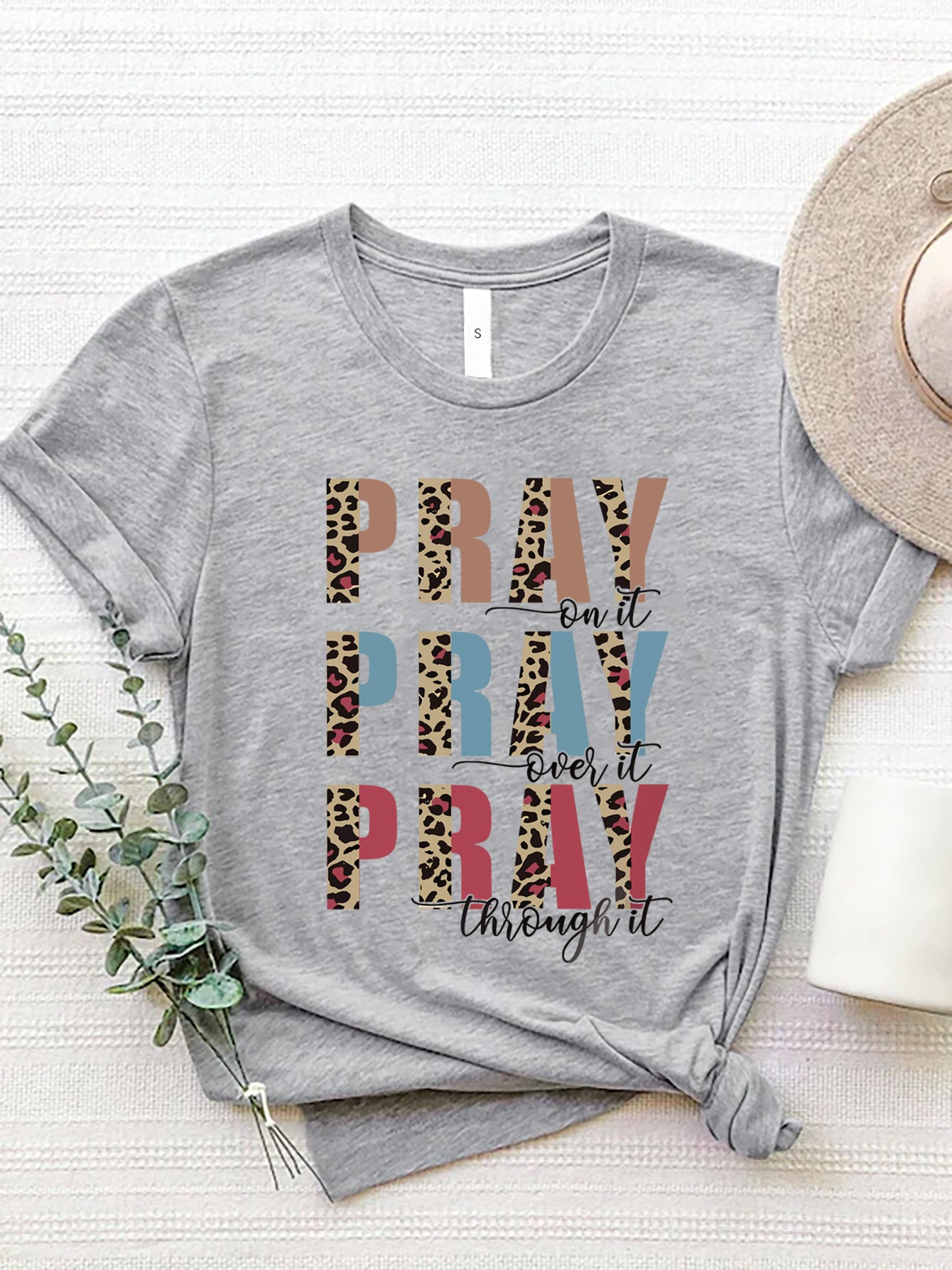 Gray T-shirt with &