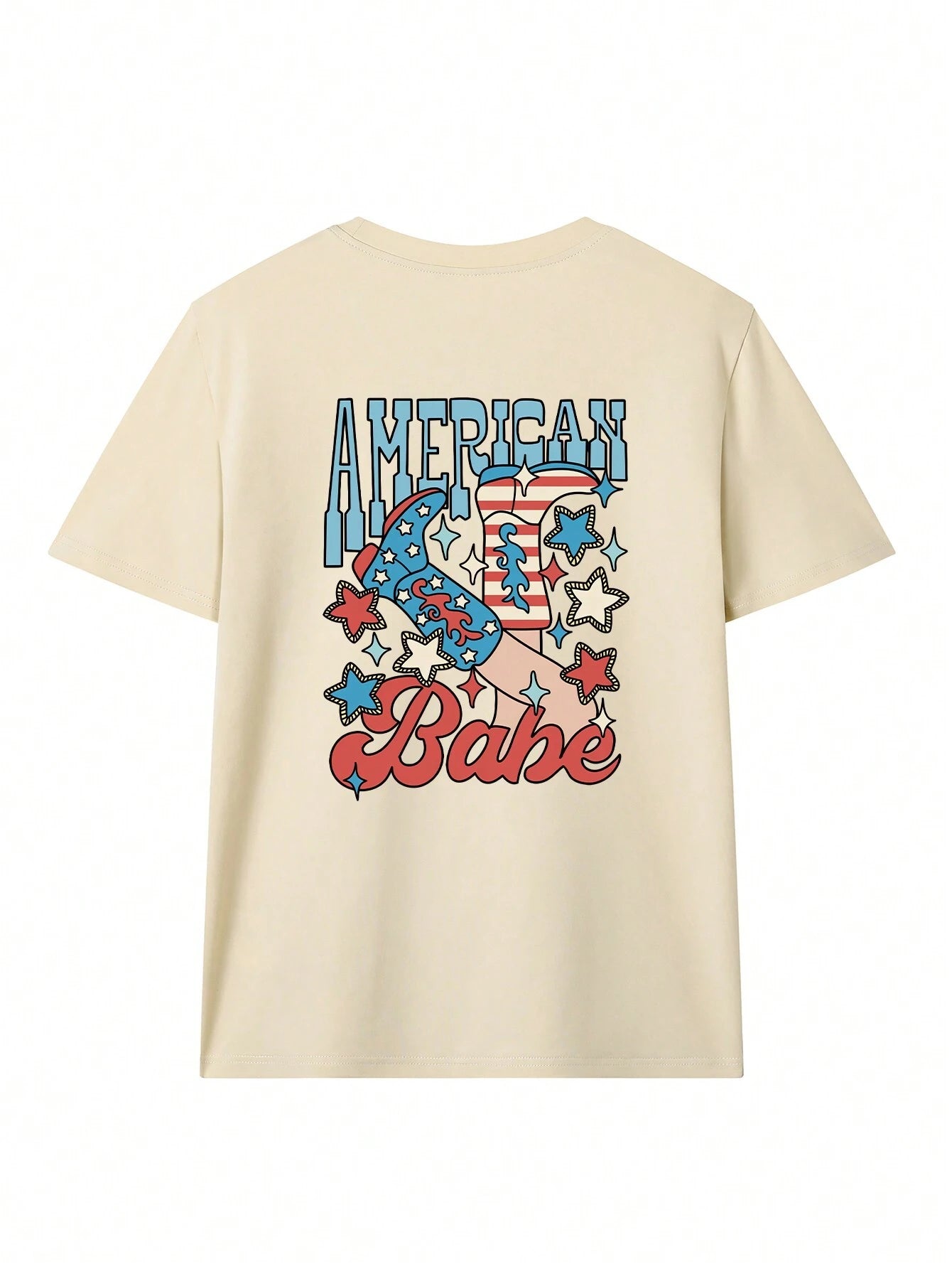Beige T-shirt with &